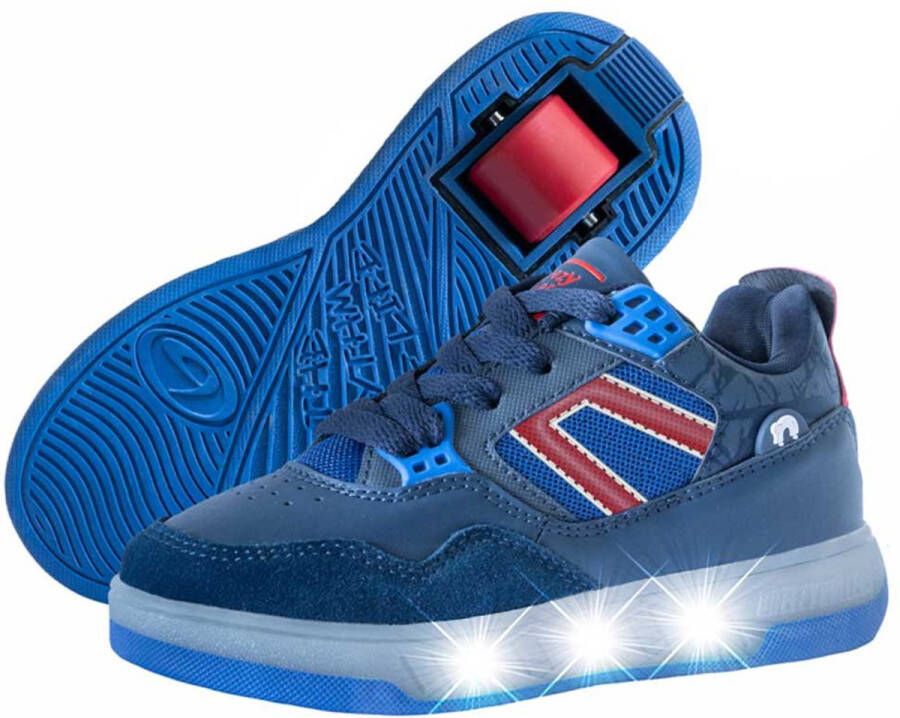 Breezy Rollers Kinder Sneakers met Wieltjes Blauw LED Schoenen met wieltjes Rolschoenen