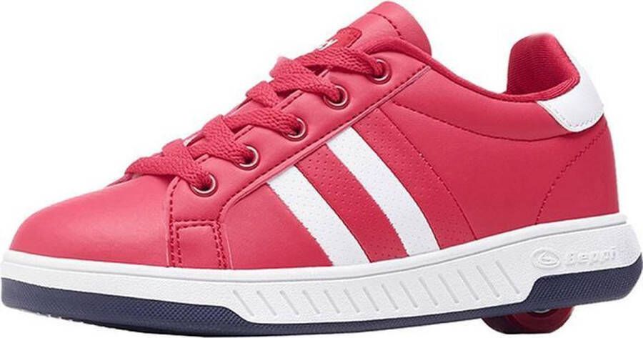 Breezy Rollers Rolschoenen Kindersneakers Schoenen met Wieltjes Rood Wit