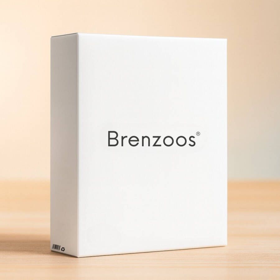 Brenzoos Comfortabele heren sneakers in zwart met witte zool