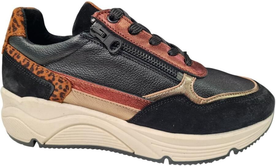 BRIDGE 25257694 Black Bronze Dames Sneakers Zwart