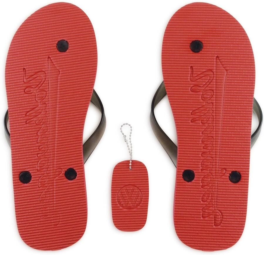 Brisa VW Collection teenslippers badschoenen VW T1 Bulli Bus Rood M Highway