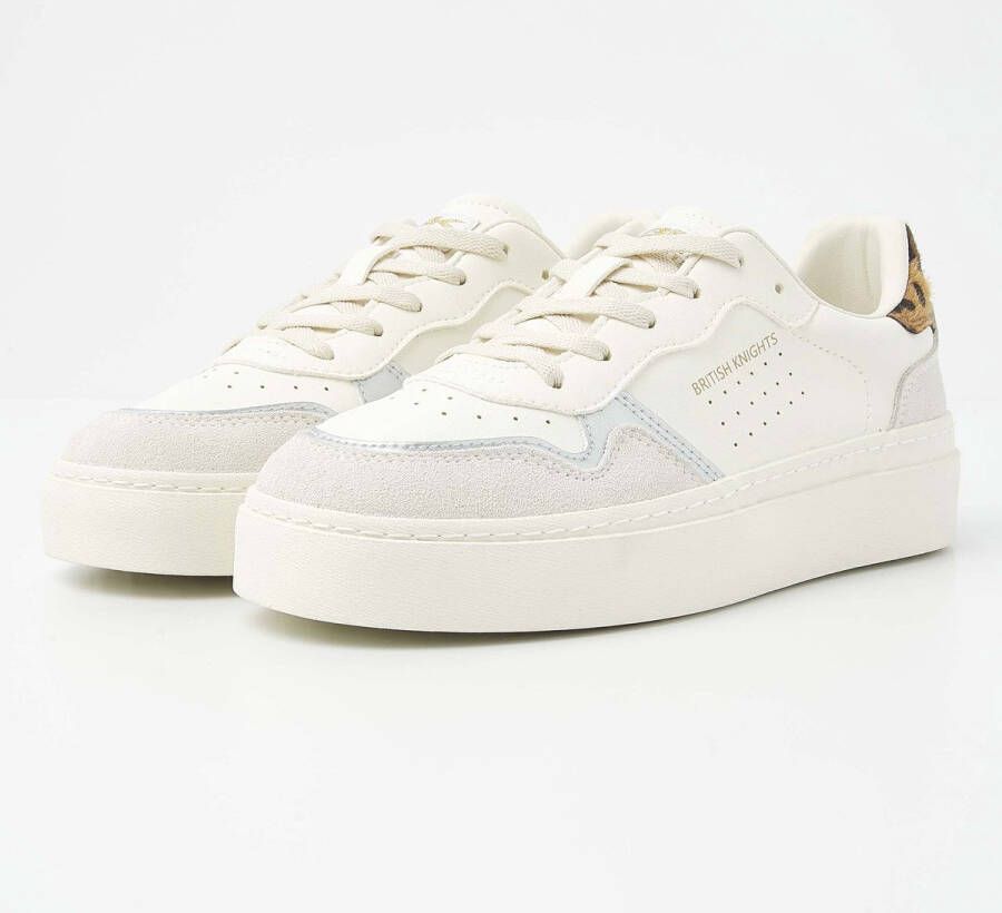 British Knights BK REFLUX- Laag Wit Beige Zilver Panterprint