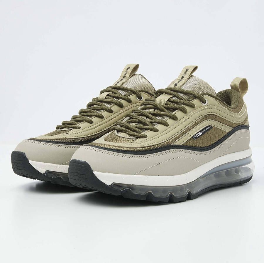 British Knights BK ZION- Laag Taupe Kaki Zwart