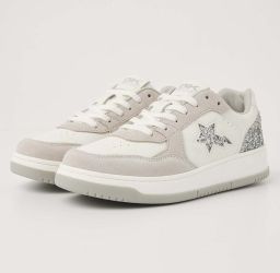 British Knights Allure Dames Sneakers Laag Wit Gebroken wit Zilver Vrouwen Schoenen