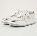 British Knights Allure Dames Sneakers Laag Wit Zilver Panterprint Vrouwen Schoenen - Wit