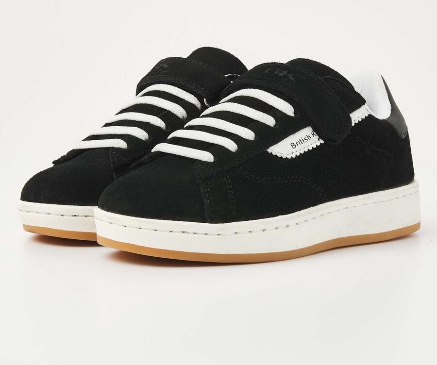 British Knights Ezo Jongetjes Sneakers Laag Zwart Suede Jongens Schoenen