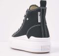British Knights Kaya Flow Mid Dames Sneakers Hoog Zwart Katoen Vrouwen Schoenen - Zwart