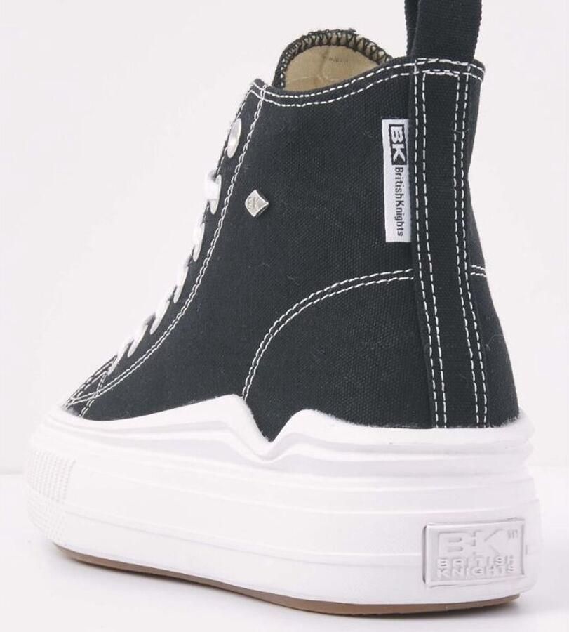 British Knights Kaya Flow Mid Dames Sneakers Hoog Zwart Katoen Vrouwen Schoenen - Foto 8