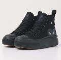 British Knights Kaya Flow Mid Dames Sneakers Hoog Zwart Katoen Vrouwen Schoenen - Zwart