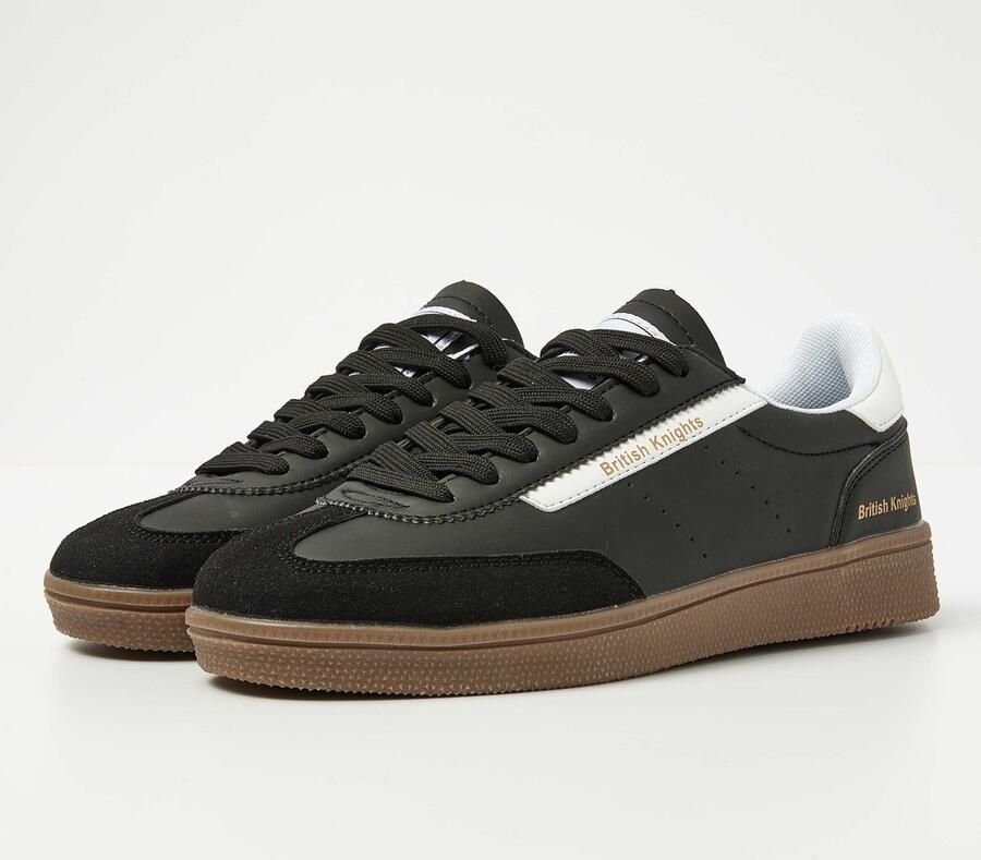 British Knights BK REVIVAL- Laag Zwart Wit Donker crepe