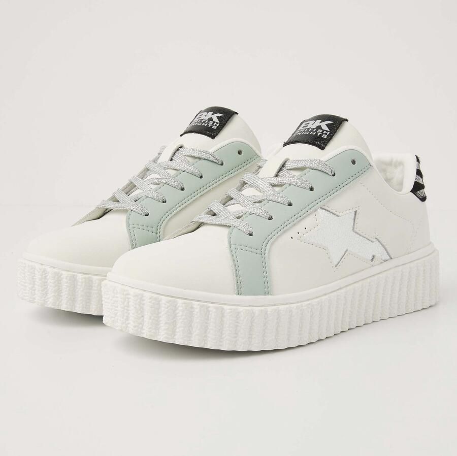 British Knights Bliss Dames Sneakers Laag Wit Mint Zilver Zebra Vrouwen Schoenen