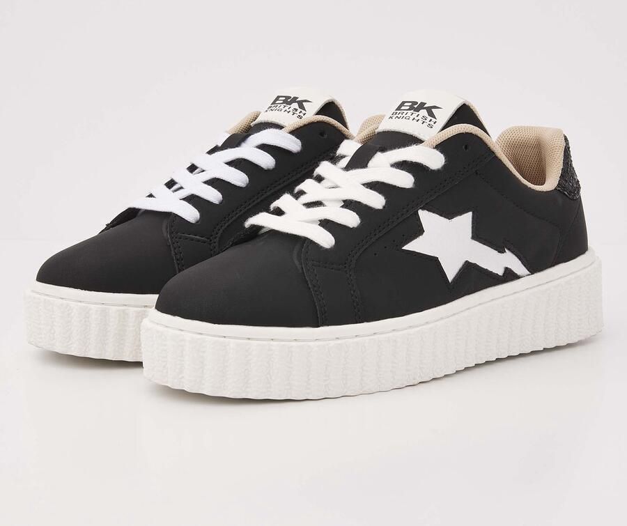 British Knights Bliss Dames sneakers laag Zwart Zilver Vrouwen schoenen