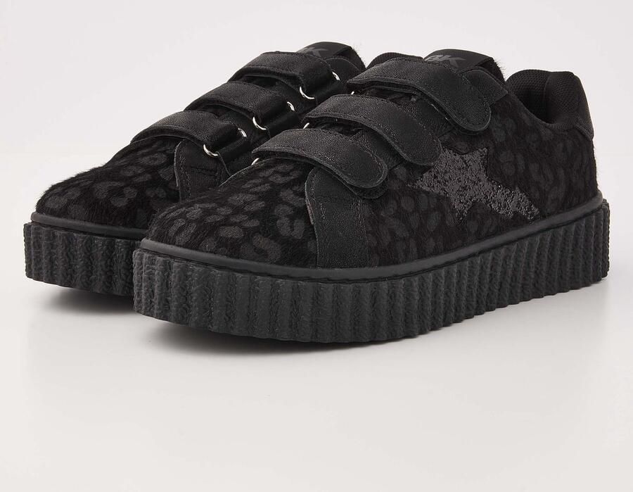British Knights Bliss Velcro Dames sneakers laag Zwart Panter Vrouwen schoenen