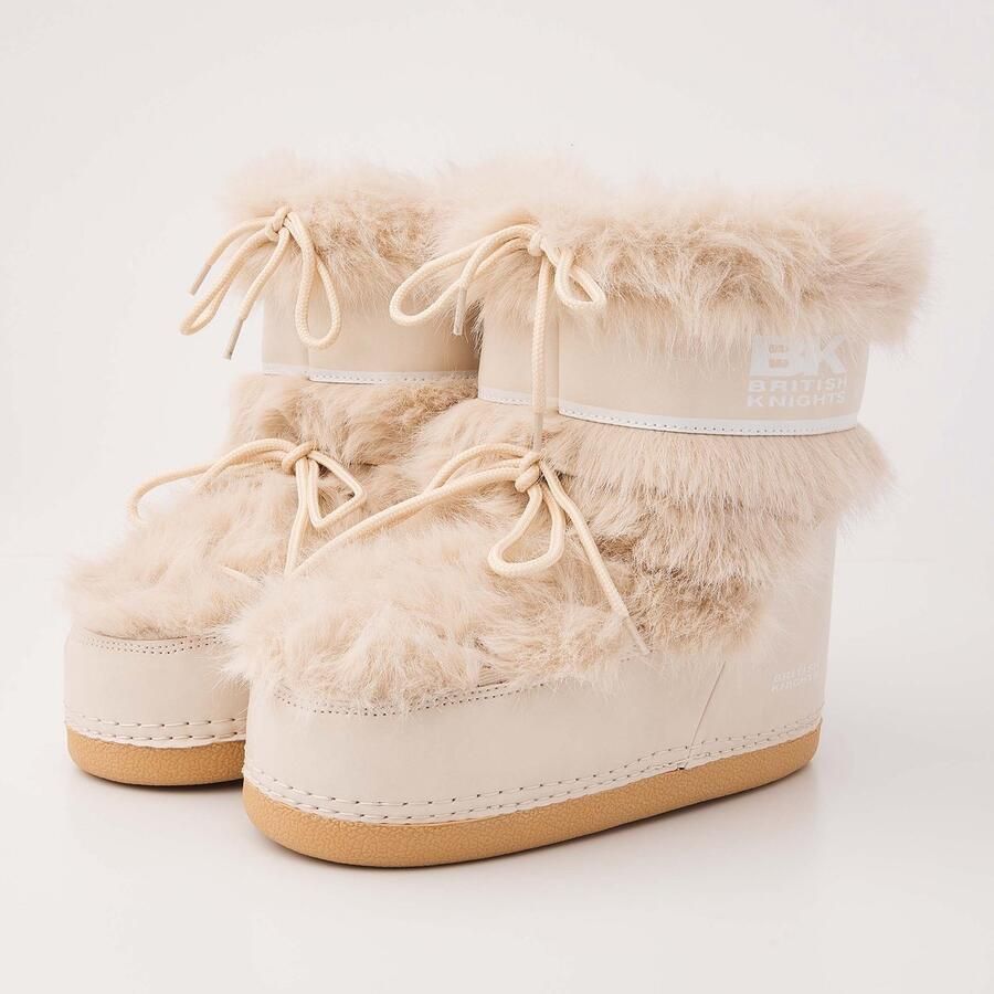 British Knights Blizzard Dames snowboots hoog Gebroken Wit Crepe Vrouwen schoenen