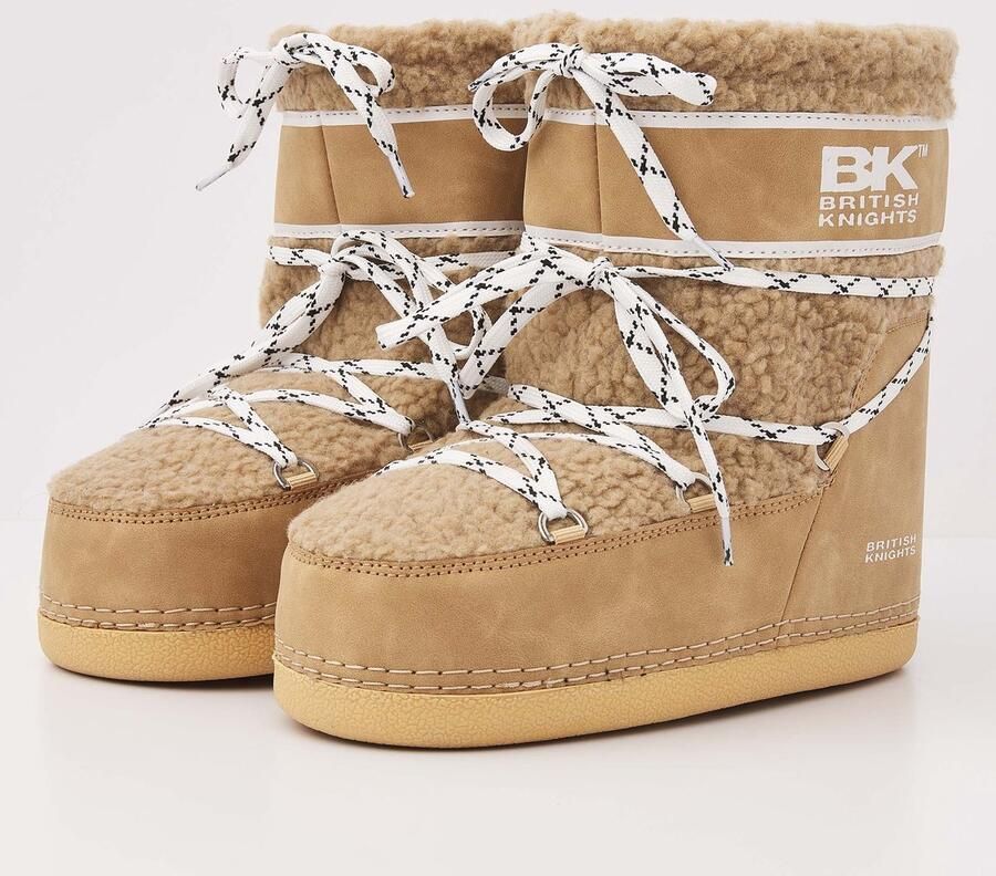 British Knights Blizzard Dames snowboots hoog Taupe Crepe Vrouwen schoenen