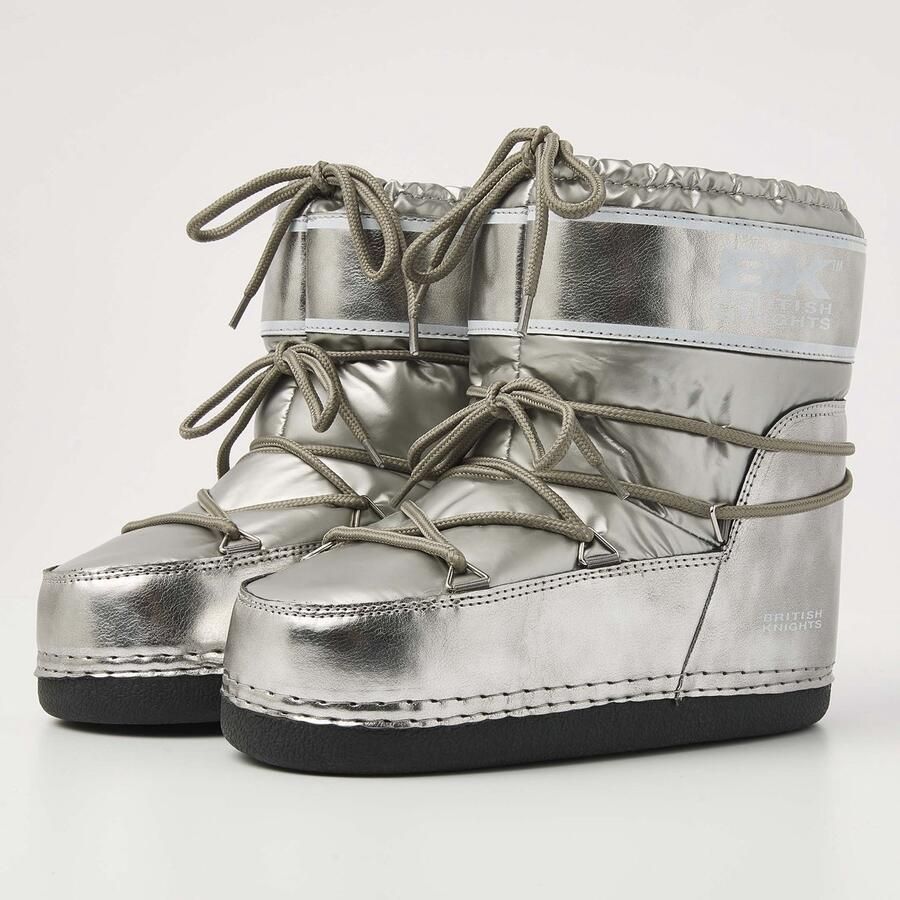 British Knights Blizzard Dames Veter Boot Zilver Vrouwen Schoenen