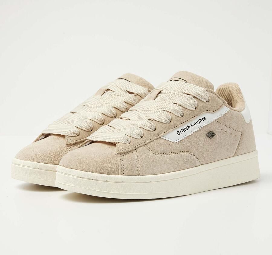 British Knights Ezo Dames Sneakers Laag Beige Suede Vrouwen Schoenen
