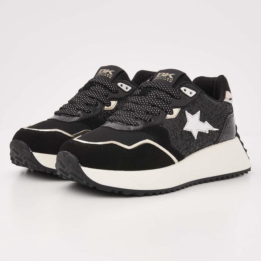 British Knights Fable Dames sneakers laag Zwart Goud Koeienprint Vrouwen schoenen