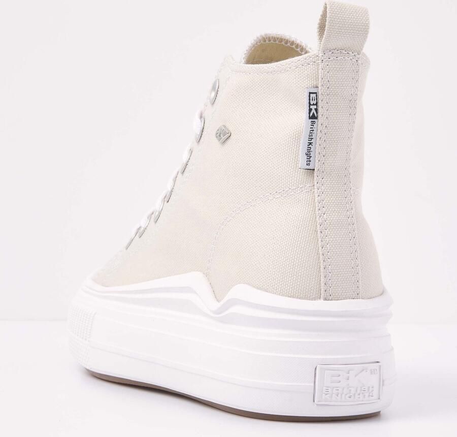 British Knights Kaya Flow Mid Dames Sneakers Hoog Beige Katoen Vrouwen Schoenen - Foto 4