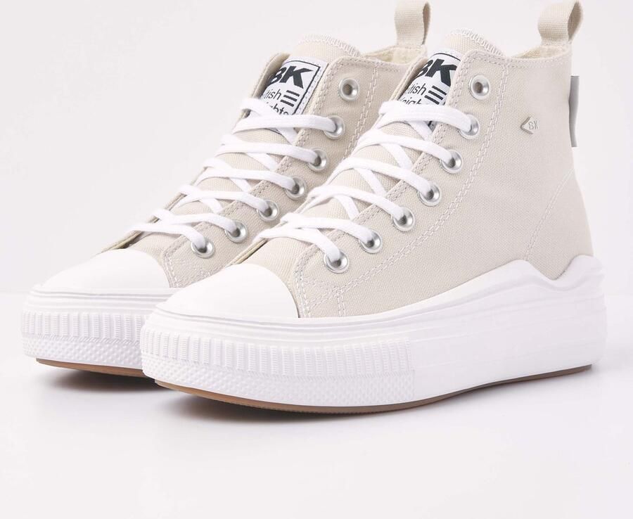 British Knights Kaya Flow Mid Dames Sneakers Hoog Beige Katoen Vrouwen Schoenen - Foto 7