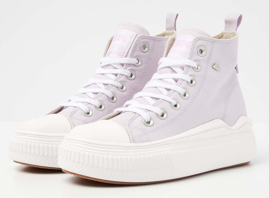 British Knights Kaya Flow Mid Dames Sneakers Hoog Paars Katoen Vrouwen Schoenen