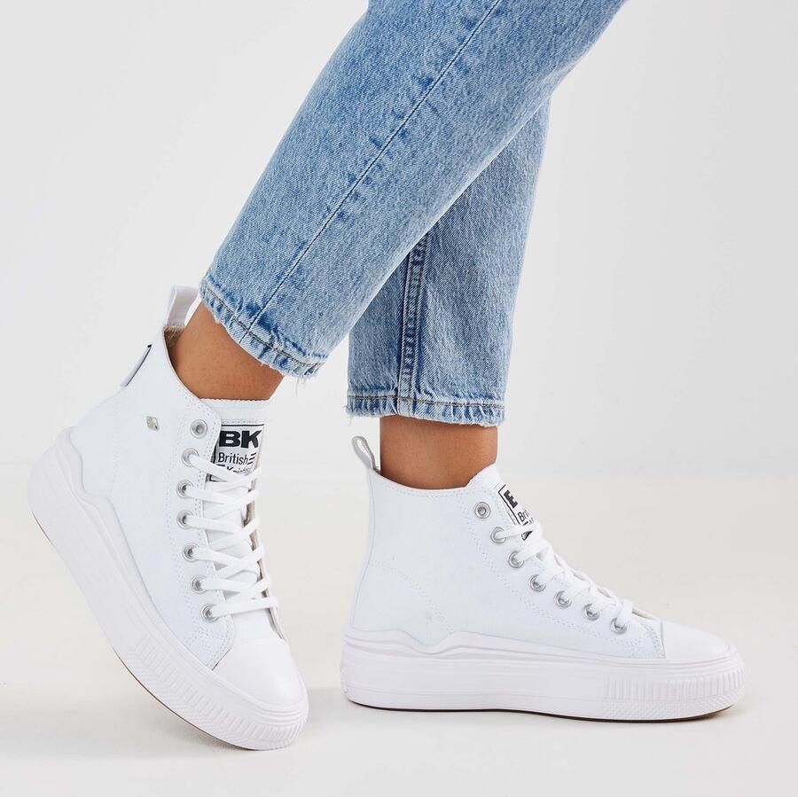British Knights Kaya Flow Mid Dames Sneakers Hoog Wit Vrouwen Schoenen - Foto 3