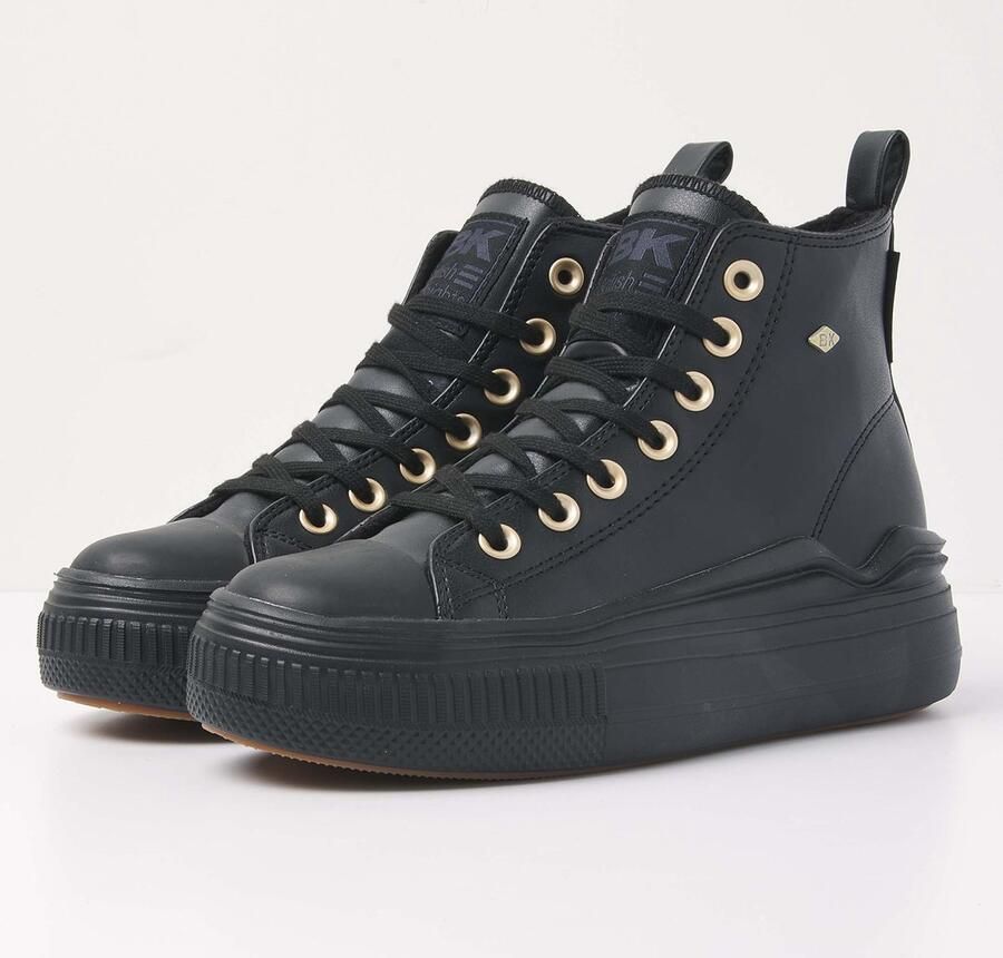 British Knights Kaya Flow Mid Dames Sneakers Hoog Zwart Vrouwen Schoenen