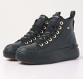 British Knights Kaya Flow Mid Dames Sneakers Hoog Zwart Vrouwen Schoenen - Zwart