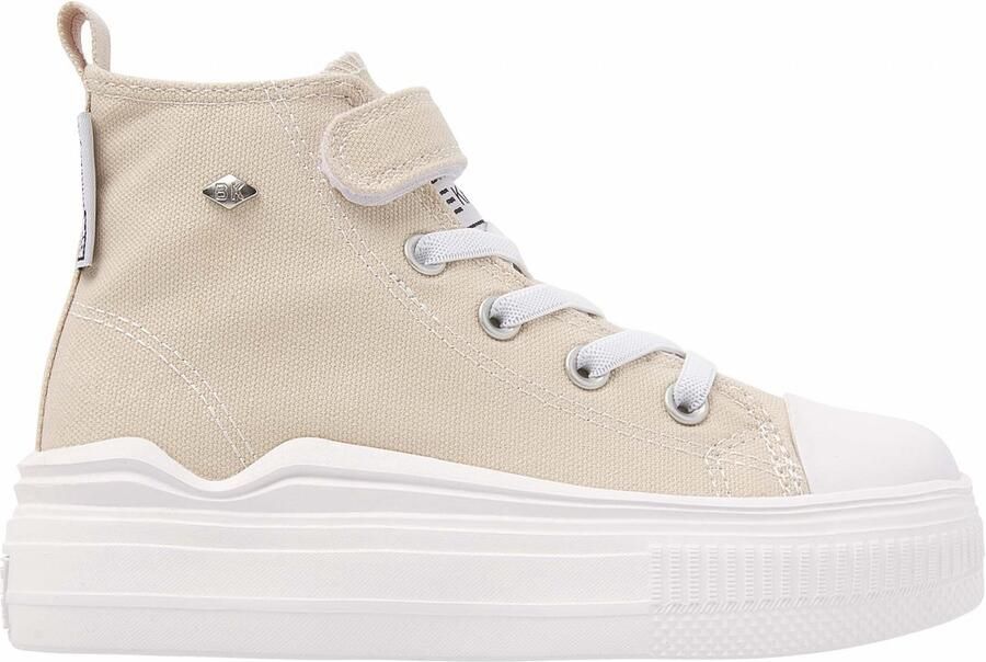 British Knights Kaya Flow Mid Meisjes Sneakers Hoog Beige Katoen Meiden Schoenen