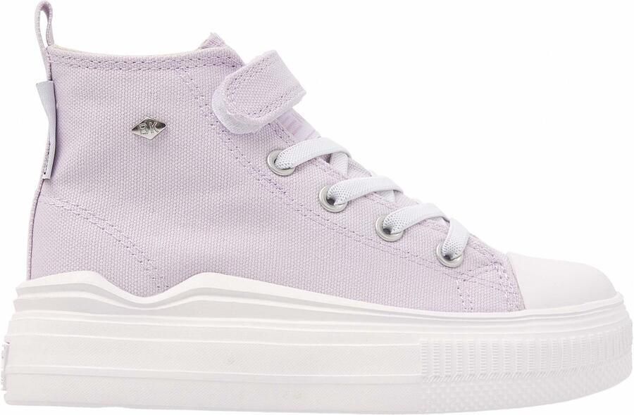 British Knights Kaya Flow Mid Meisjes Sneakers Hoog Paars Katoen Meiden Schoenen