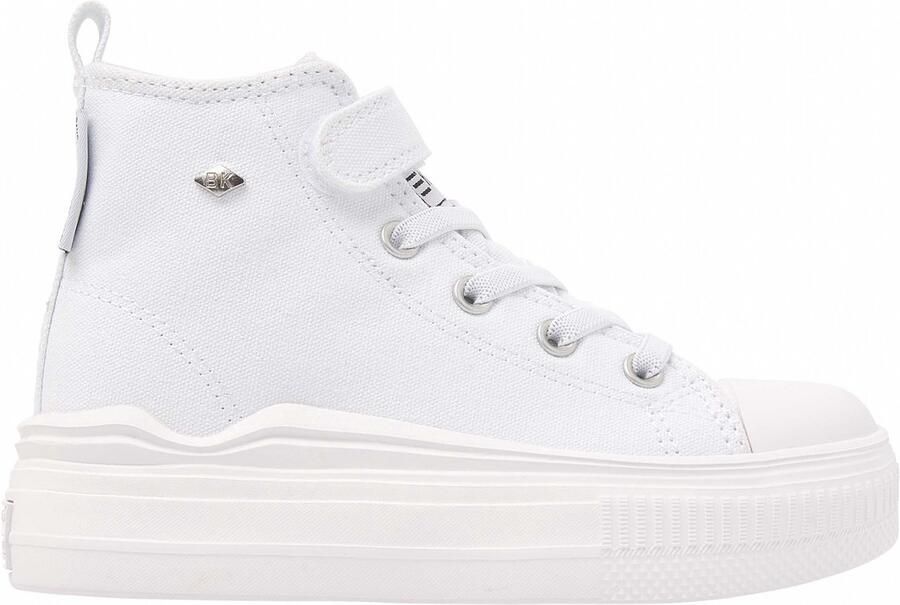 British Knights Kaya Flow Mid Meisjes Sneakers Hoog Wit Katoen Meiden Schoenen