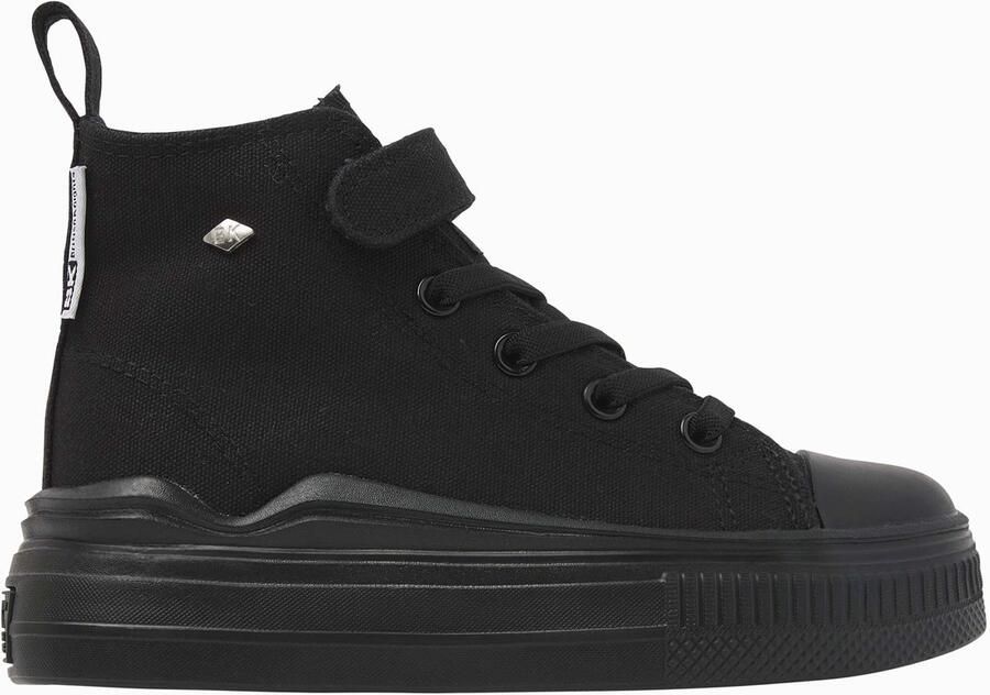 British Knights Kaya Flow Mid Meisjes Sneakers Hoog Zwart Katoen Meiden Schoenen - Foto 1