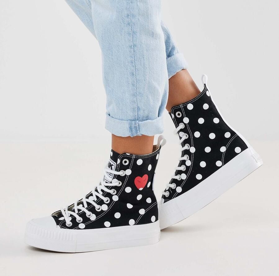 British Knights KAYA HIGH Dames sneakers hoog Zwart stippen - Foto 4