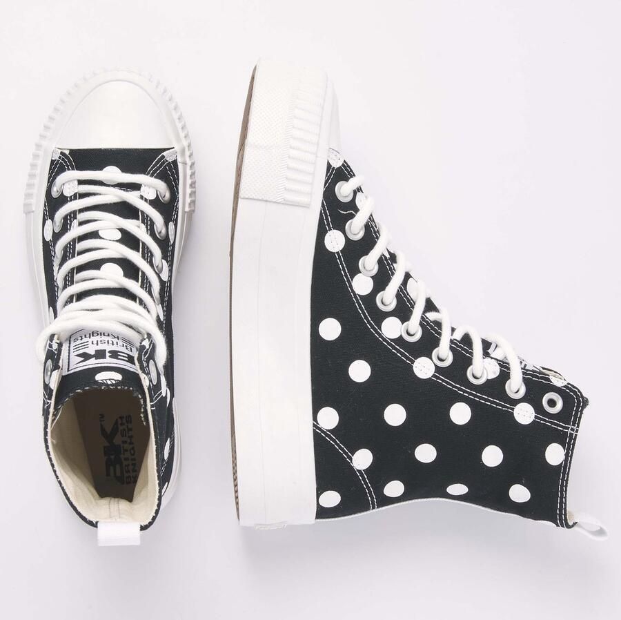 British Knights KAYA HIGH Dames sneakers hoog Zwart stippen