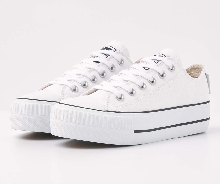 British Knights Kaya Low Dames Sneakers Laag Wit Katoen Vrouwen Schoenen - Foto 2