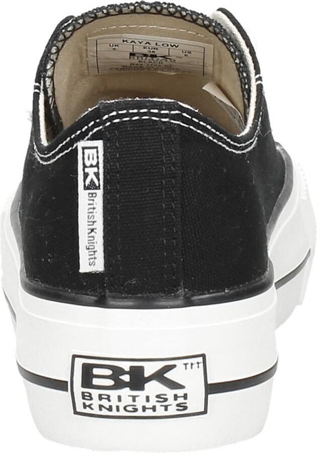 British Knights Kaya Low Dames Sneakers Laag Zwart Katoen Vrouwen Schoenen - Foto 9