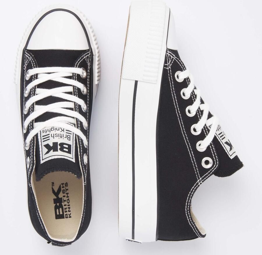 British Knights Kaya Low Dames Sneakers Laag Zwart Katoen Vrouwen Schoenen - Foto 3