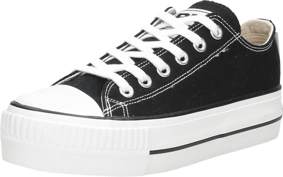 British Knights Kaya Low Dames Sneakers Laag Zwart Katoen Vrouwen Schoenen - Foto 10