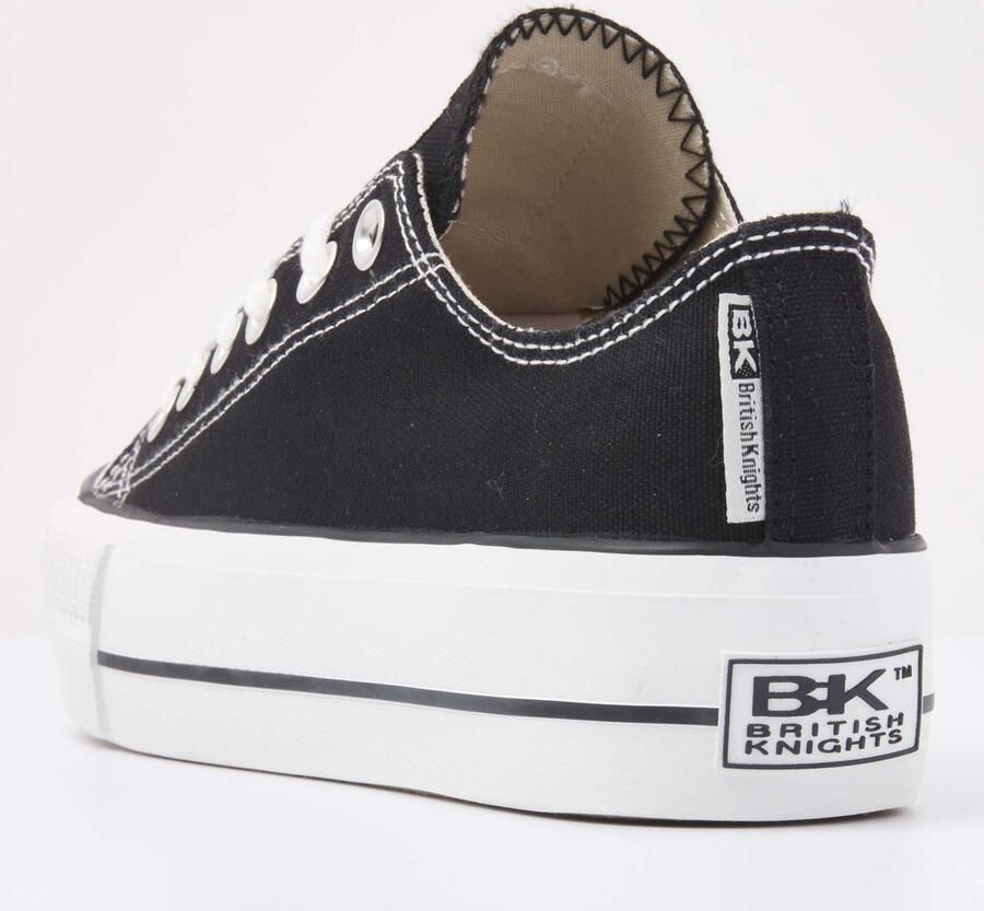 British Knights Kaya Low Dames Sneakers Laag Zwart Katoen Vrouwen Schoenen - Foto 5