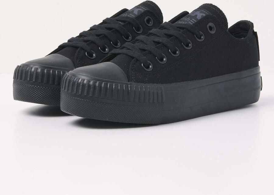 British Knights Kaya Low Dames Sneakers Laag Zwart Katoen Vrouwen Schoenen