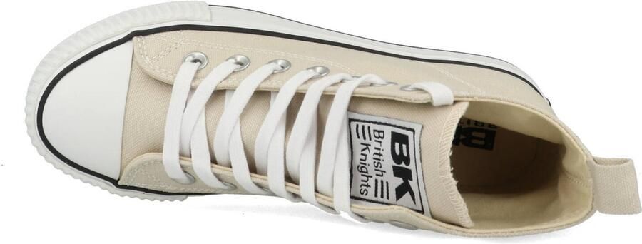 British Knights Kaya Mid Dames Sneakers Hoog Beige Katoen Vrouwen Schoenen - Foto 11