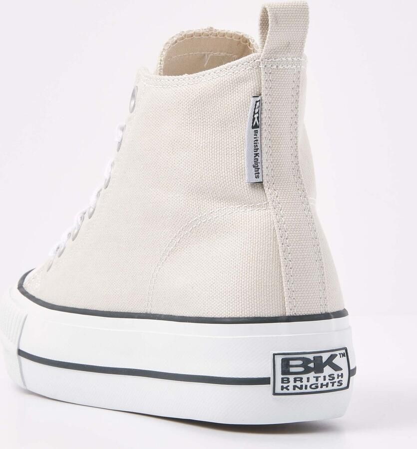 British Knights Kaya Mid Dames Sneakers Hoog Beige Katoen Vrouwen Schoenen - Foto 5