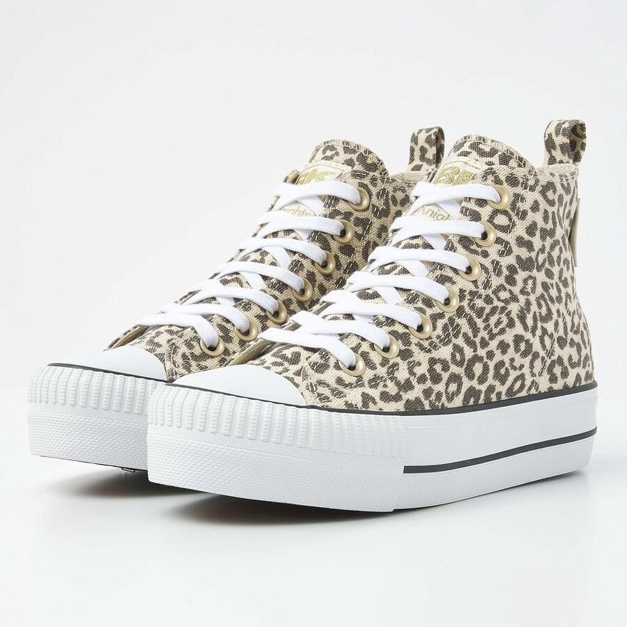 British Knights Kaya Mid Dames Sneakers Hoog Bruin Katoen Vrouwen Schoenen