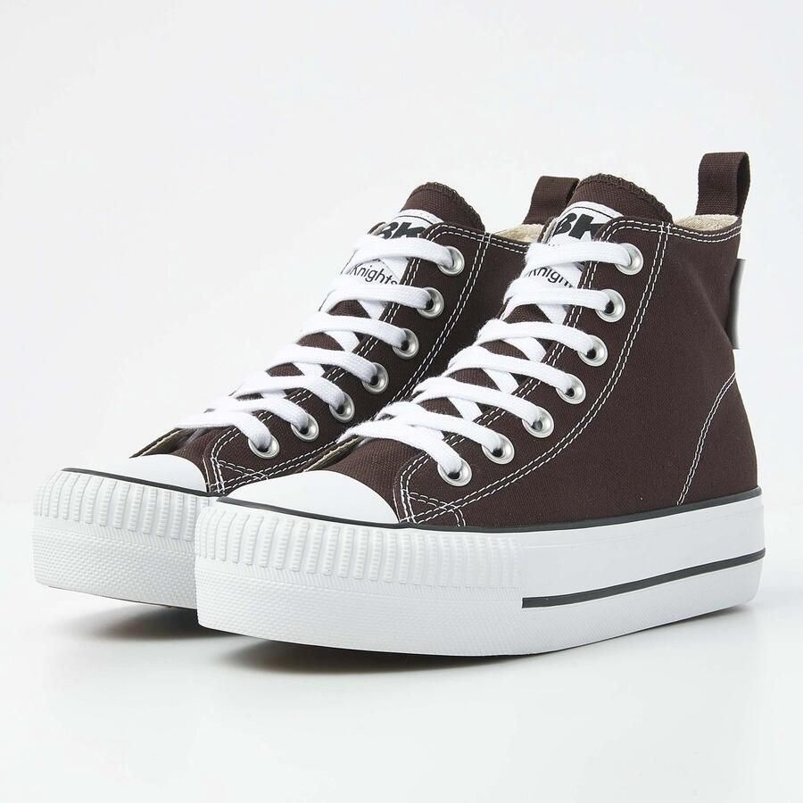 British Knights Kaya Mid Dames Sneakers Hoog Bruin Katoen Vrouwen Schoenen