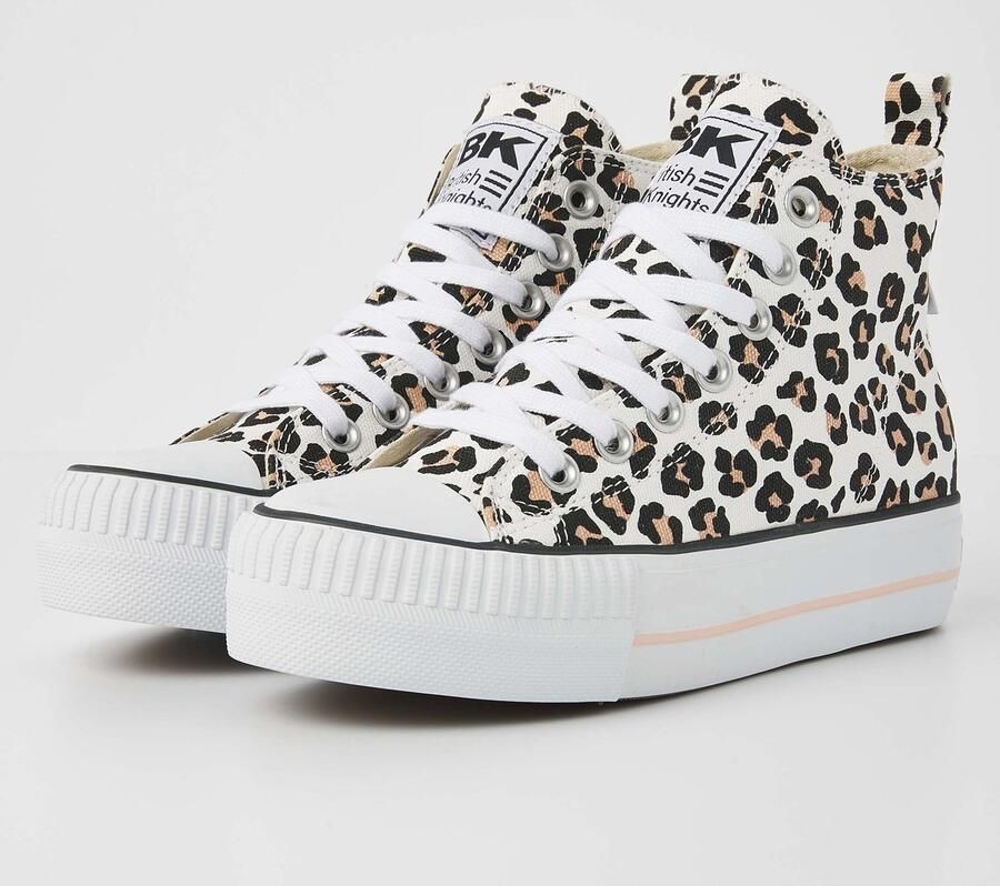 British Knights Kaya Mid Dames Sneakers Hoog Panterprint Vrouwen Schoenen