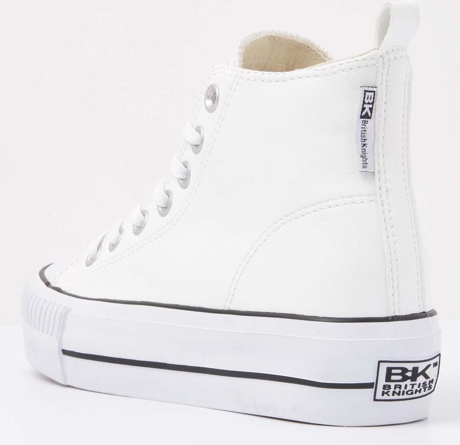 British Knights Kaya Mid Dames Sneakers Hoog Wit Katoen Vrouwen Schoenen - Foto 4