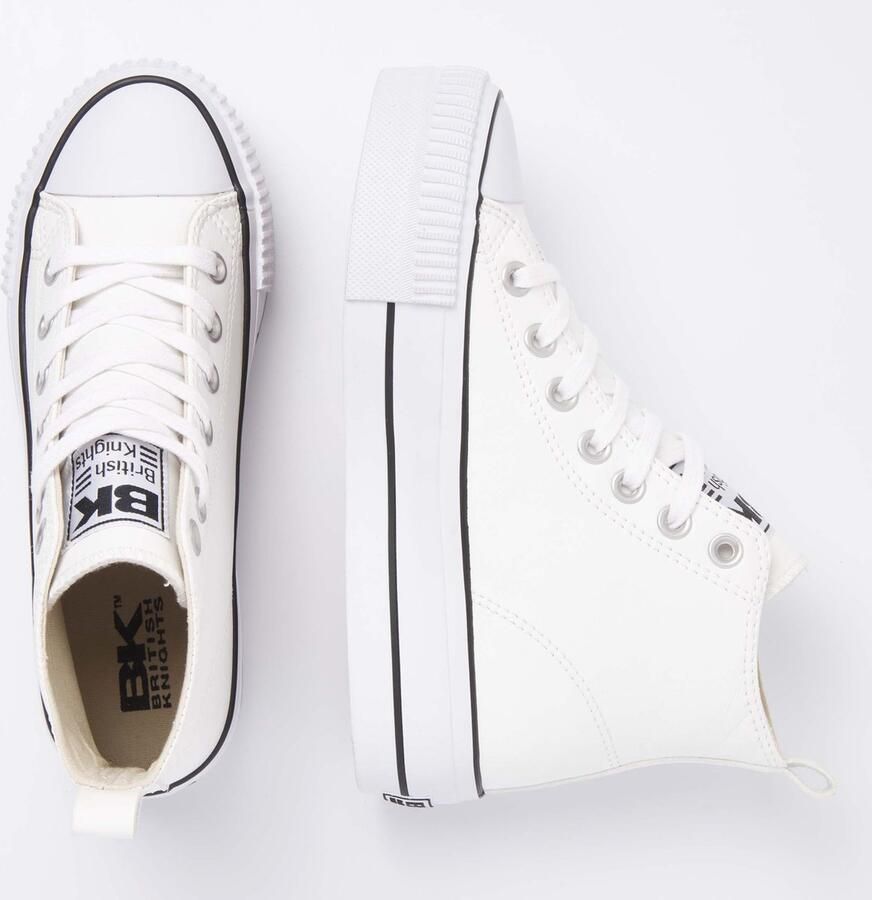 British Knights Kaya Mid Dames Sneakers Hoog Wit Katoen Vrouwen Schoenen - Foto 5