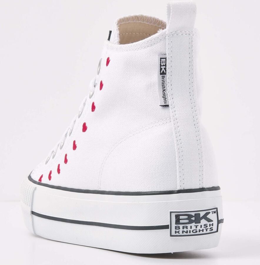 British Knights Kaya Mid Dames Sneakers Hoog Wit Katoen Vrouwen Schoenen - Foto 3
