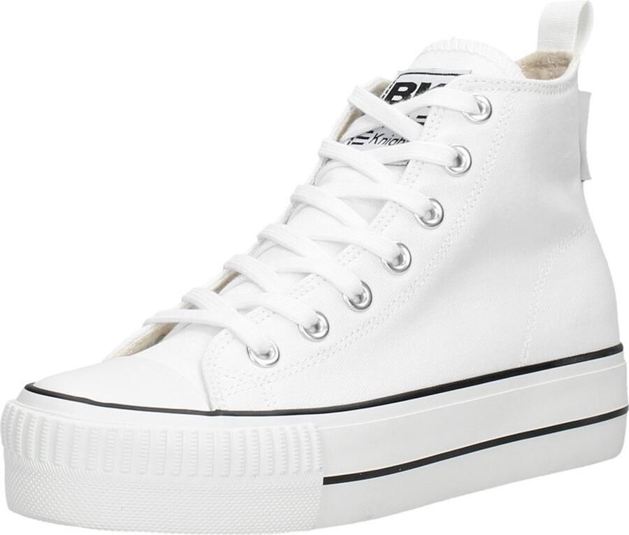 British Knights Kaya Mid Dames Sneakers Hoog Wit Katoen Vrouwen Schoenen - Foto 7