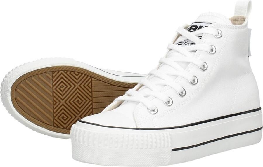 British Knights Kaya Mid Dames Sneakers Hoog Wit Katoen Vrouwen Schoenen - Foto 15